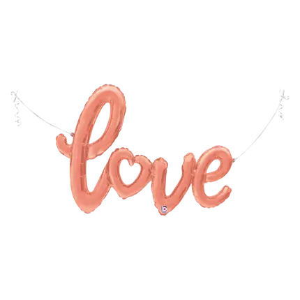 Kærlighed Script Rose Gold Ballon 119cm