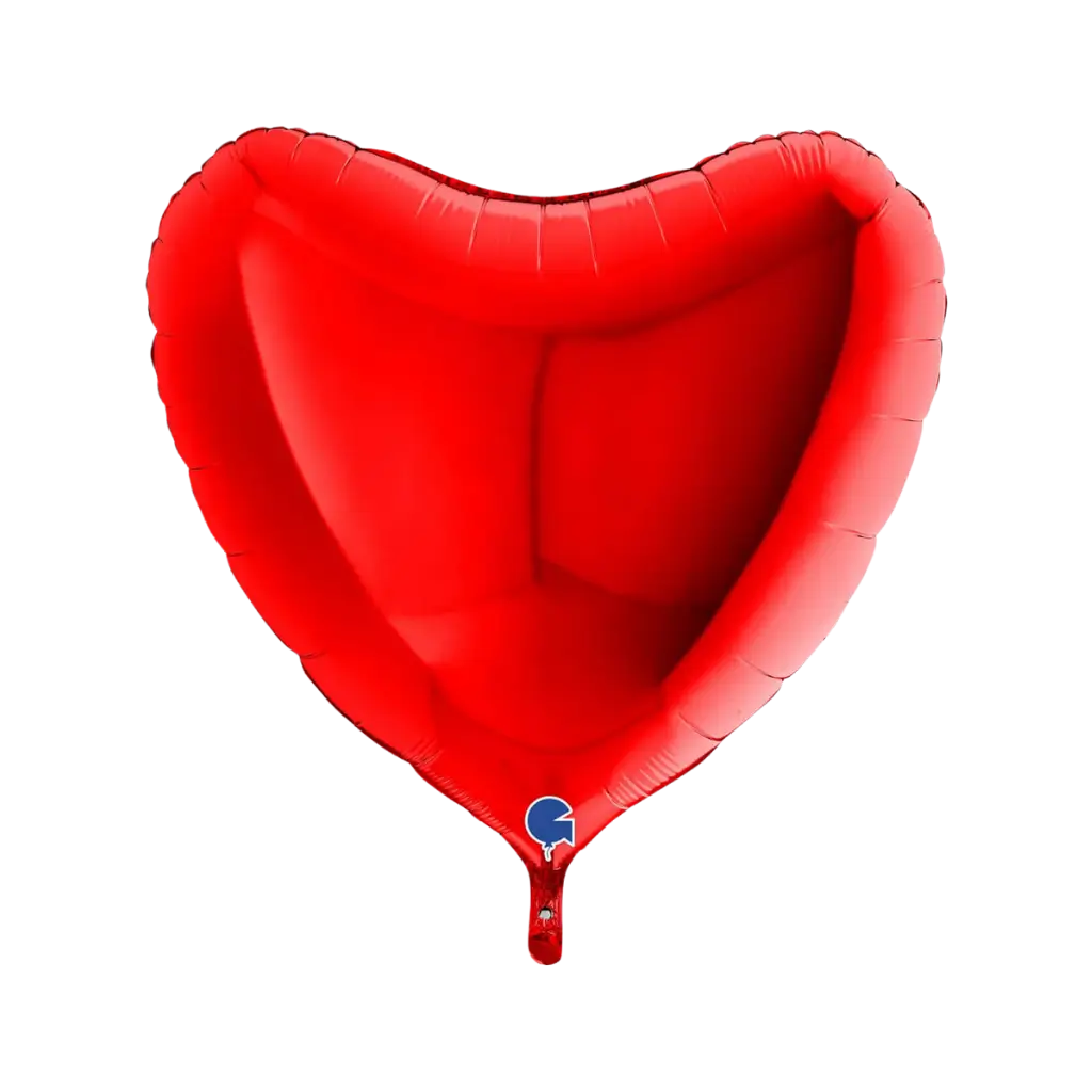Kæmpe rød hjerte ballon 91cm