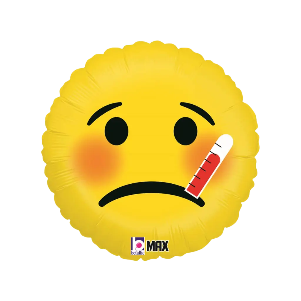 Emoji-ballon Sick ø45cm