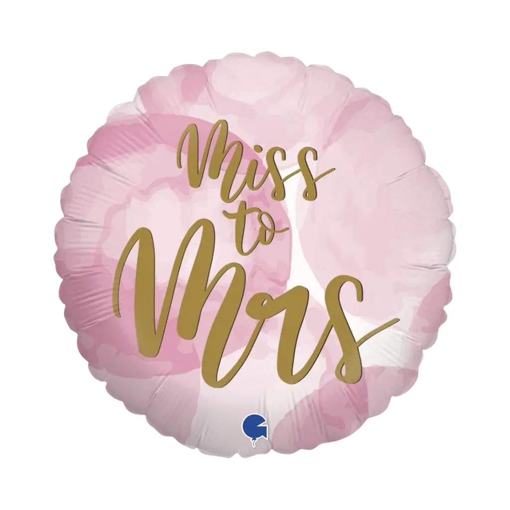 Guldballon til bruden til at blive lyserød effekt ø45cm