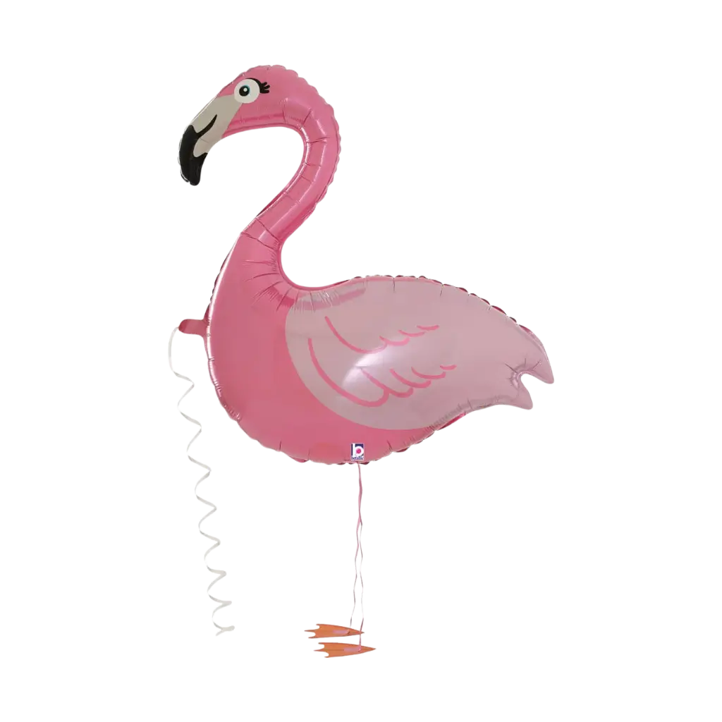Kæmpe lyserød flamingo ballon 99cm