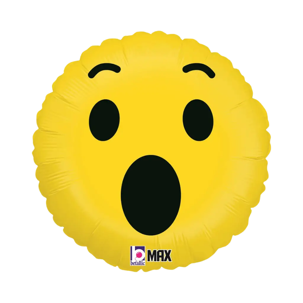 Gul Wow Emoji-ballon ø45cm