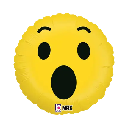 Gul Wow Emoji-ballon ø45cm