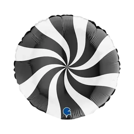 Hvid og sort suttebold i aluminium 46 cm