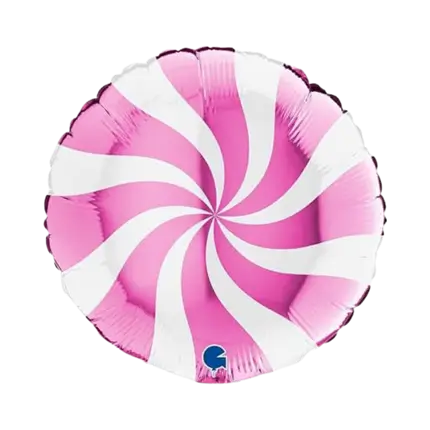 Aluminium Ballon sut hvid og pink 46 cm