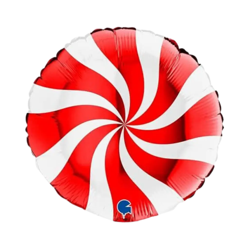 Hvid og rød suttebold i aluminium 46 cm