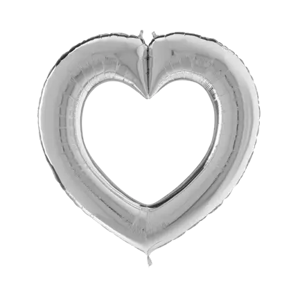 Linky Silver Heart Ballon 104cm