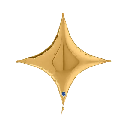 Metallic Ballon Kors Guld 76cm