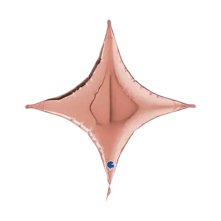 Metallic Ballon Pink Guld Kors 76cm