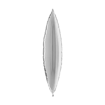 Metal Ballon Leaf Deco Silver 91cm