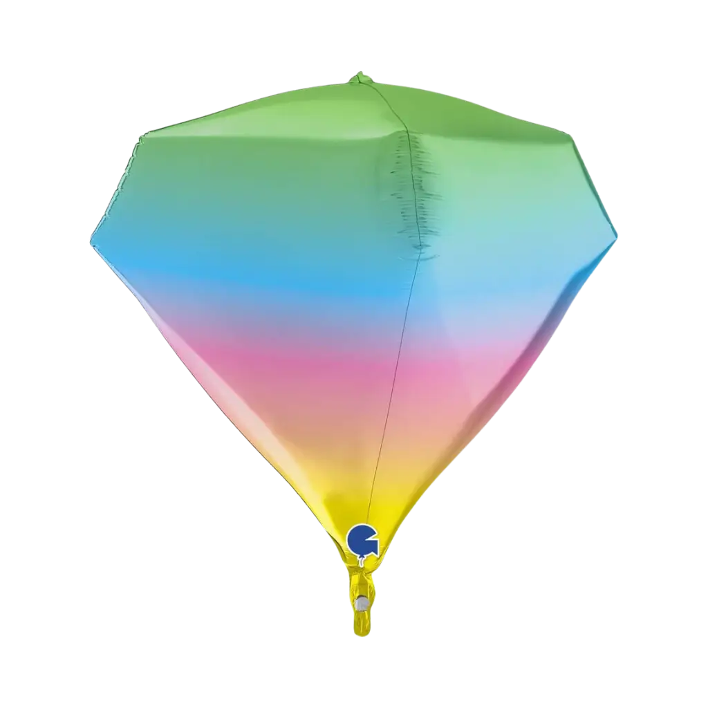 Rainbow 4D Diamond Helium Ballon 45cm