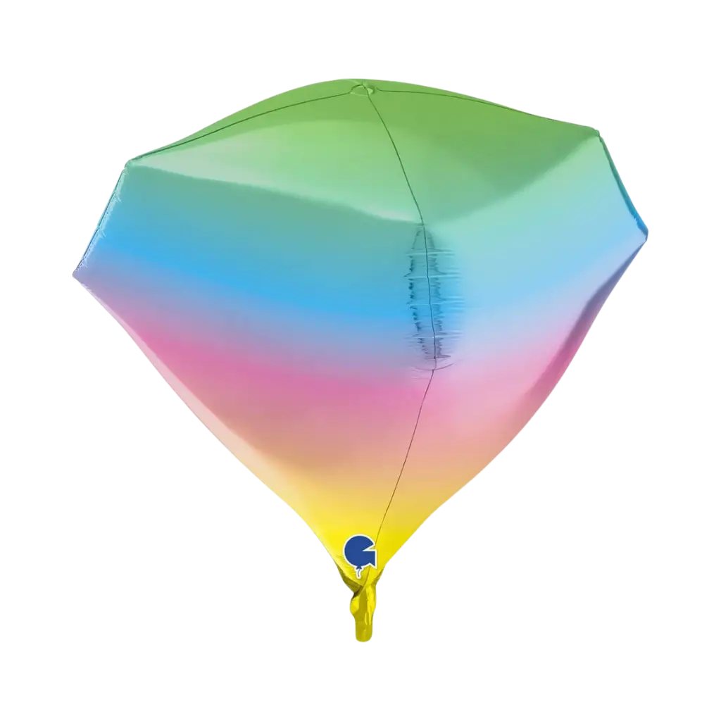 Rainbow 4D Diamond Helium Ballon 45cm