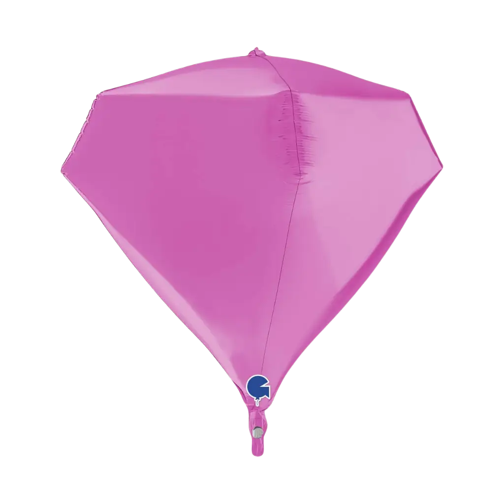 Lyserød 4D heliumballon 45 cm