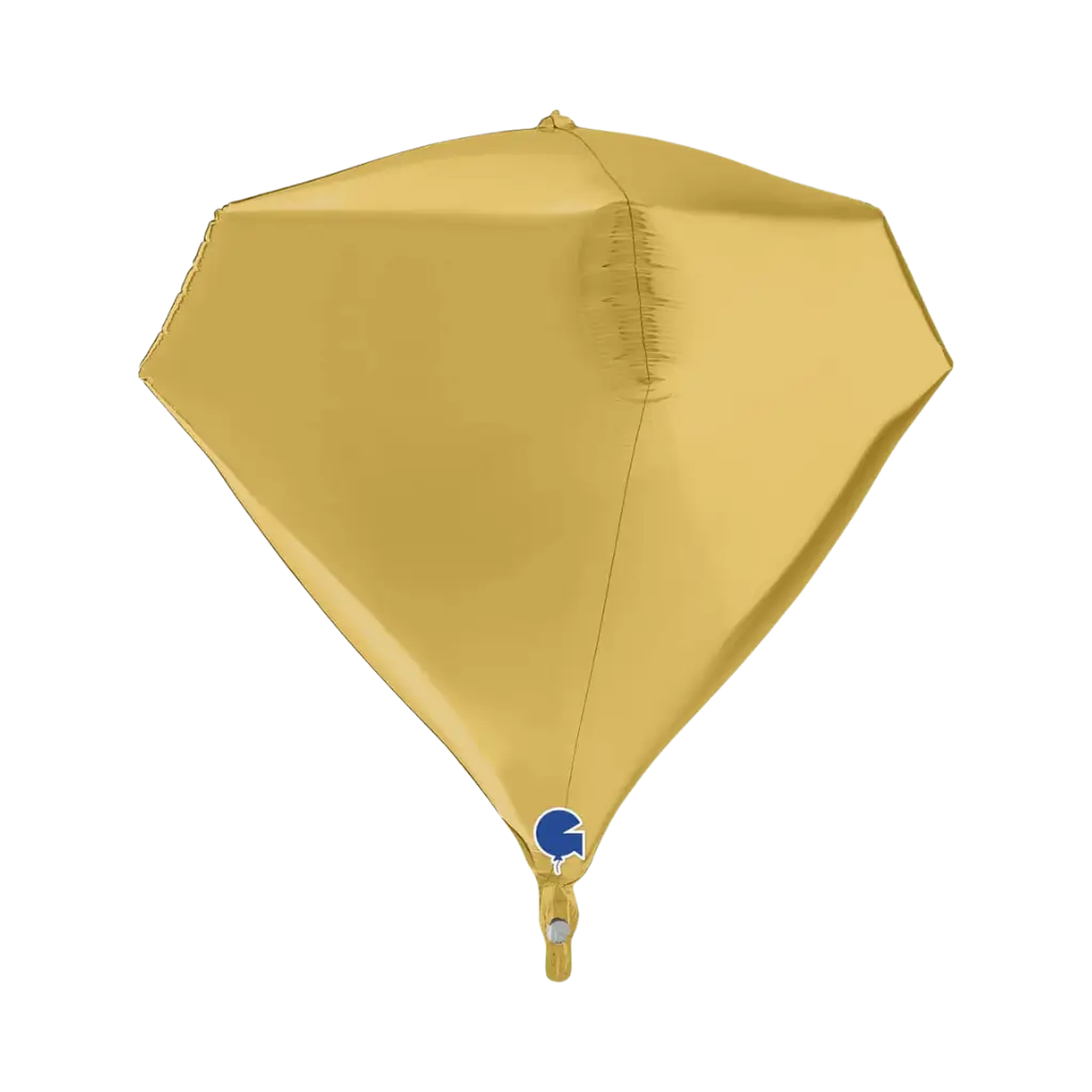 Heliumballon Diamond Gold 4D 45 cm