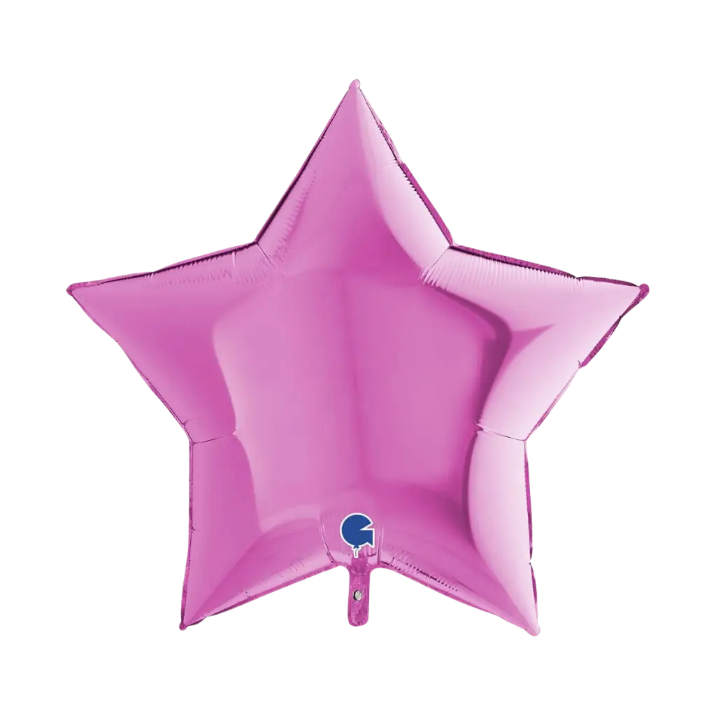 Pink metal stjerne ballon 91cm