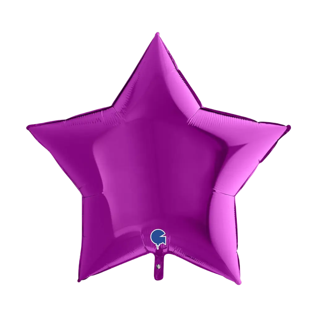Lilla metal stjerne ballon 91cm