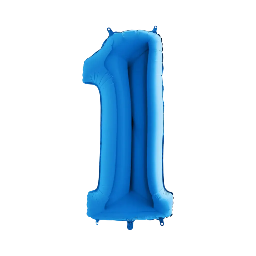 Fødselsdag Ballon nummer 1 blå 102cm