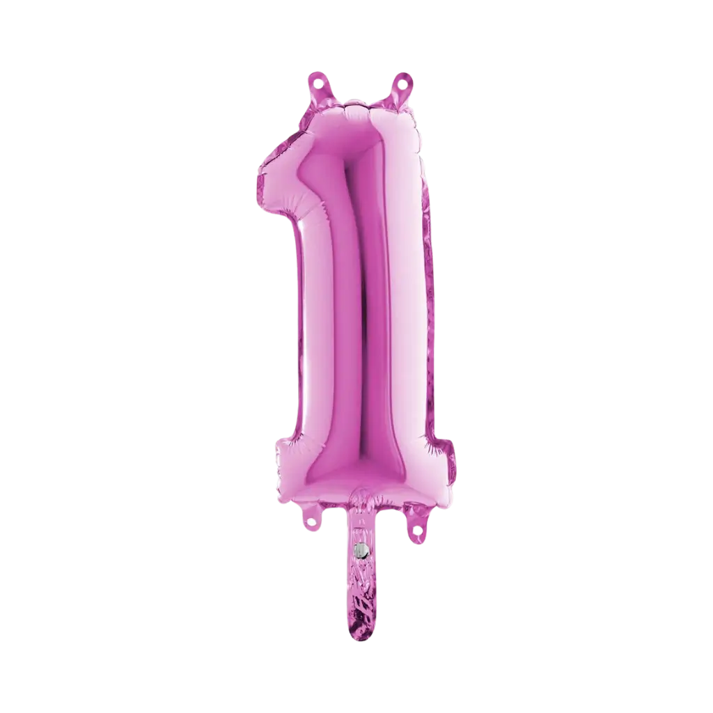 Fødselsdag Ballon nummer 1 Pink 36cm