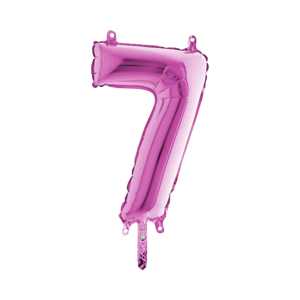 Fødselsdag ballon nummer 7 Pink 36cm