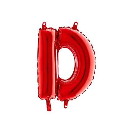 Ballon aluminium bogstav D rød 36cm