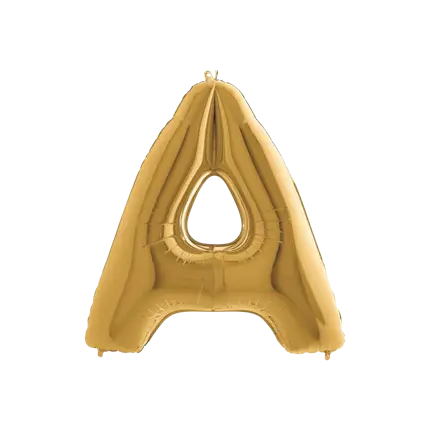 Aluminium ballon bogstav A guld 102cm