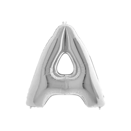 Aluminium ballon bogstav A sølv 102cm