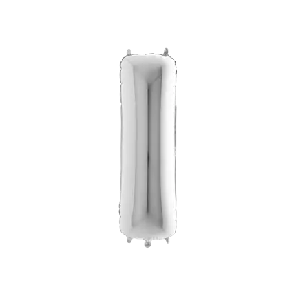 Aluminium ballon bogstav I sølv 102cm