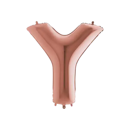 Ballon aluminium bogstav Y Rose Gold 102cm
