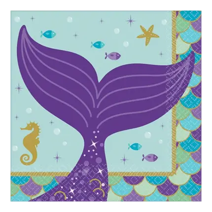 Let's Shellebrate papirhåndklæde 25x25cm