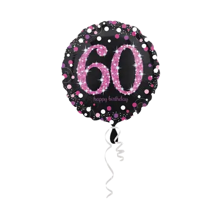 60 års fødselsdag ballon pink
