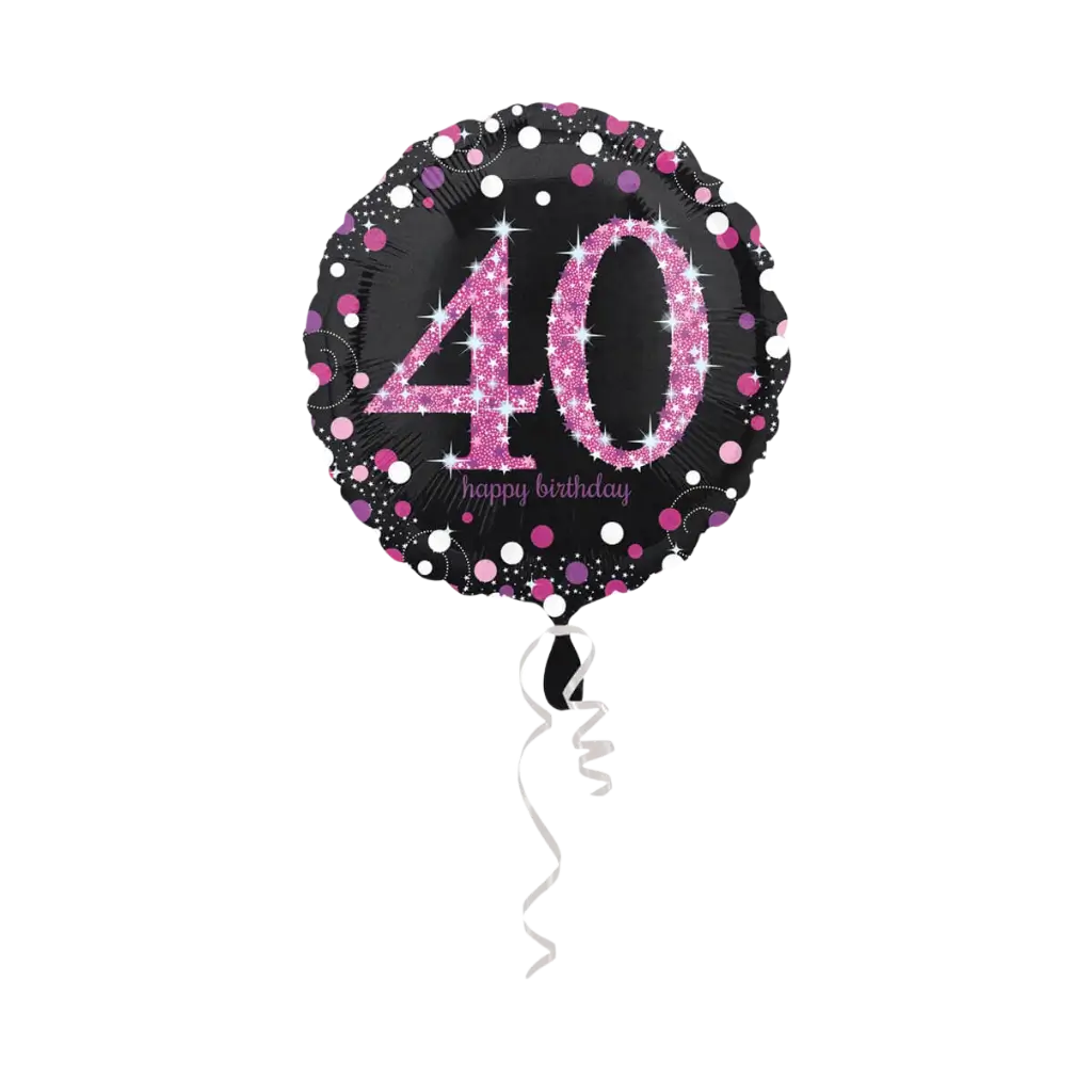 40 års fødselsdag ballon pink