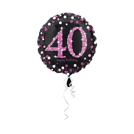 40 års fødselsdag ballon pink
