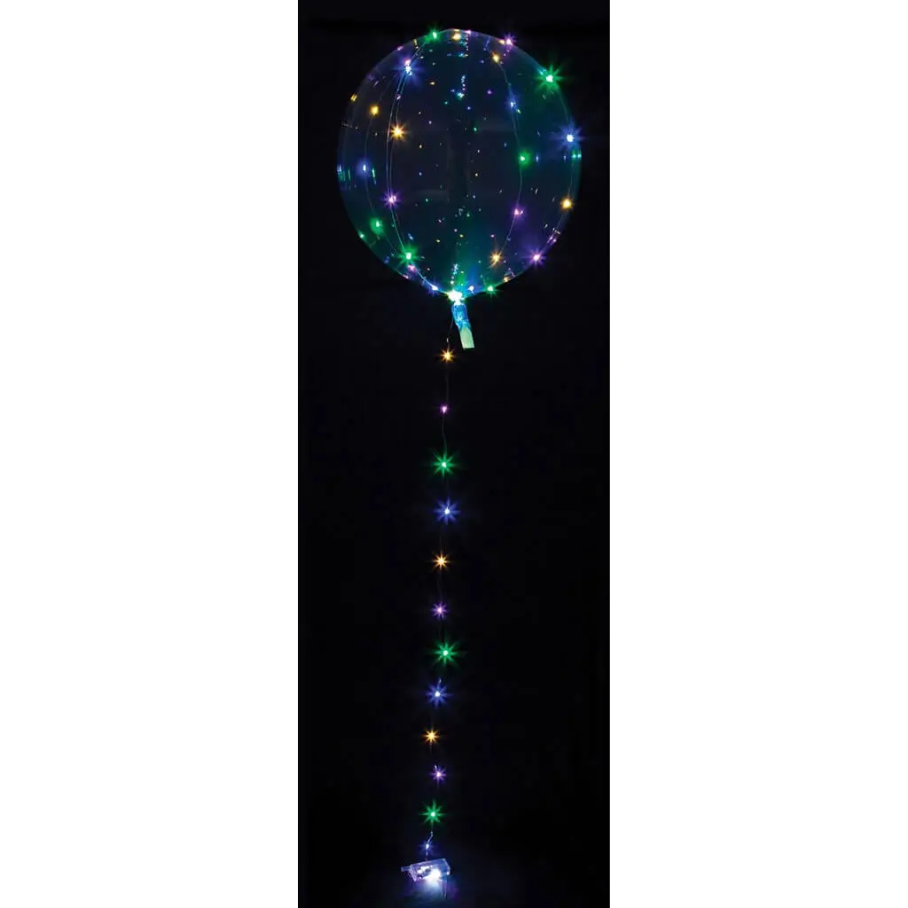 Flerfarvet LED-lysballon ø40cm