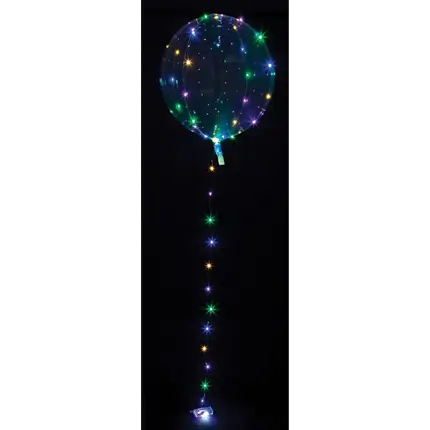 Flerfarvet LED-lysballon ø40cm