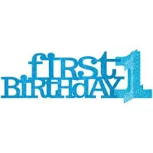 Blå papir centerpiece Første fødselsdag dreng