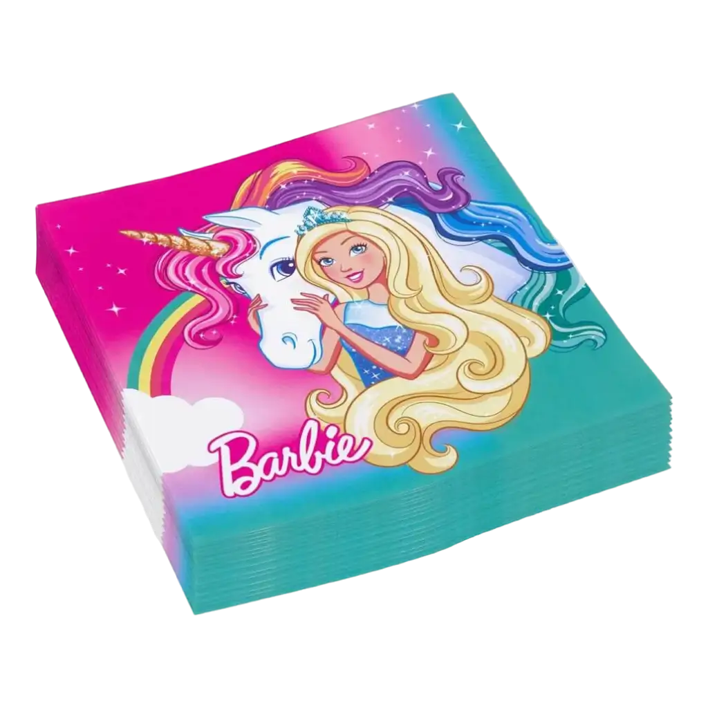 Barbie Dreamtopia papirhåndklæde (sæt med 20 stk.)