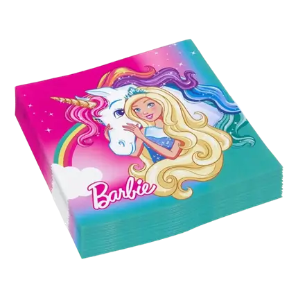 Barbie Dreamtopia papirhåndklæde (sæt med 20 stk.)