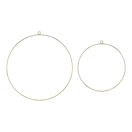 Creolske hængende ornamenter i guldmetal (sæt med 2 stk.)