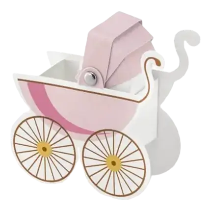 It's a Girl papirvognskasse (10 stk.)