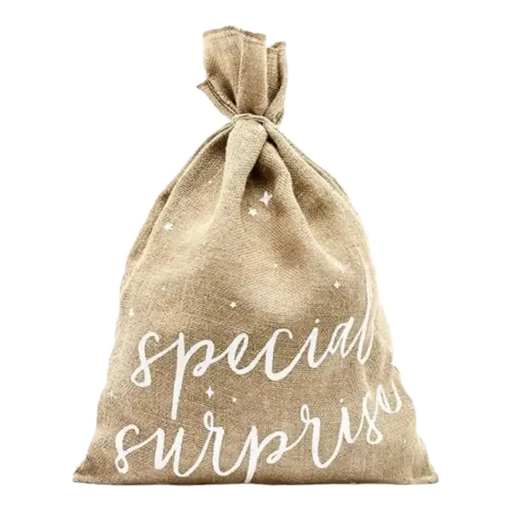 Naturlig Burlap Bag Special Surprise