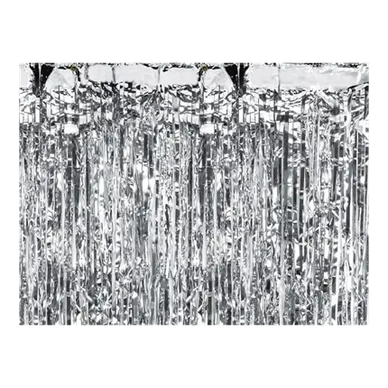 Silver glitter gardin 90x250cm