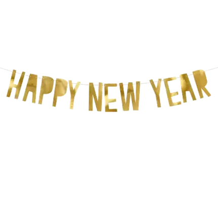 Godt nytår guld guirlande