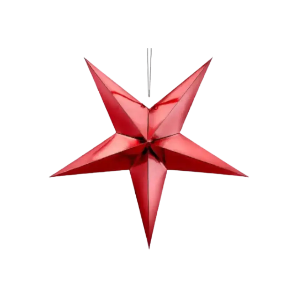 Rød papirstjerne 70cm