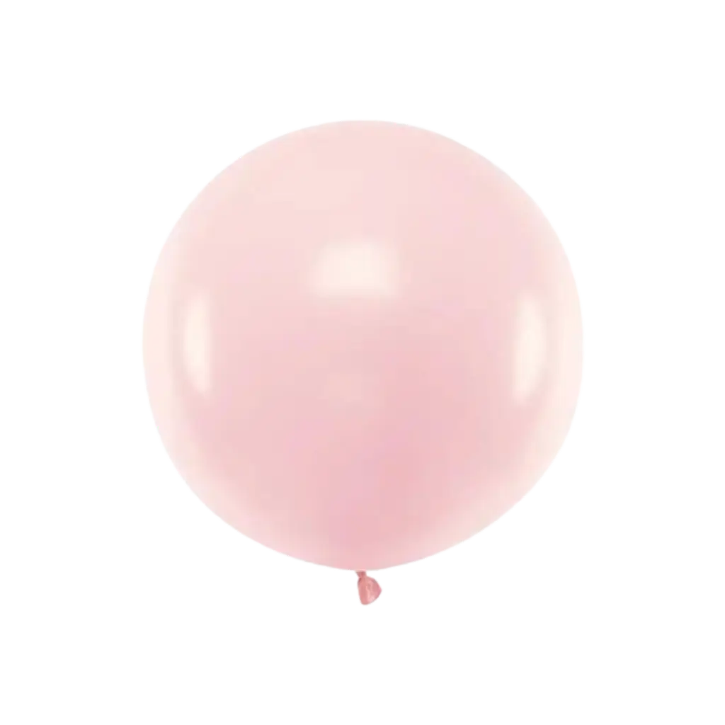 Rund ballon lyserød pastel ø60cm