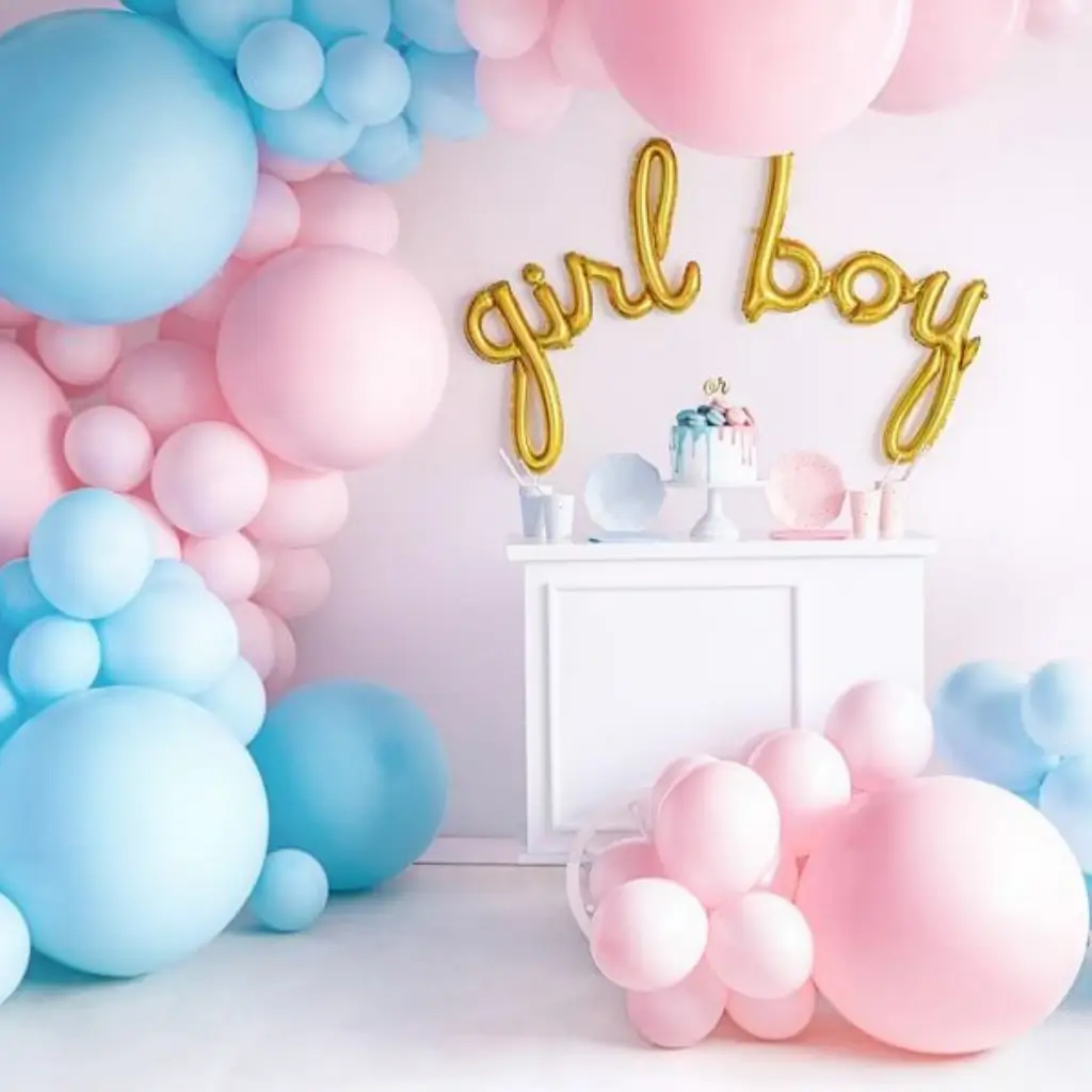 Rund ballon lyserød pastel ø60cm