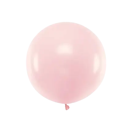 Rund ballon lyserød pastel ø60cm
