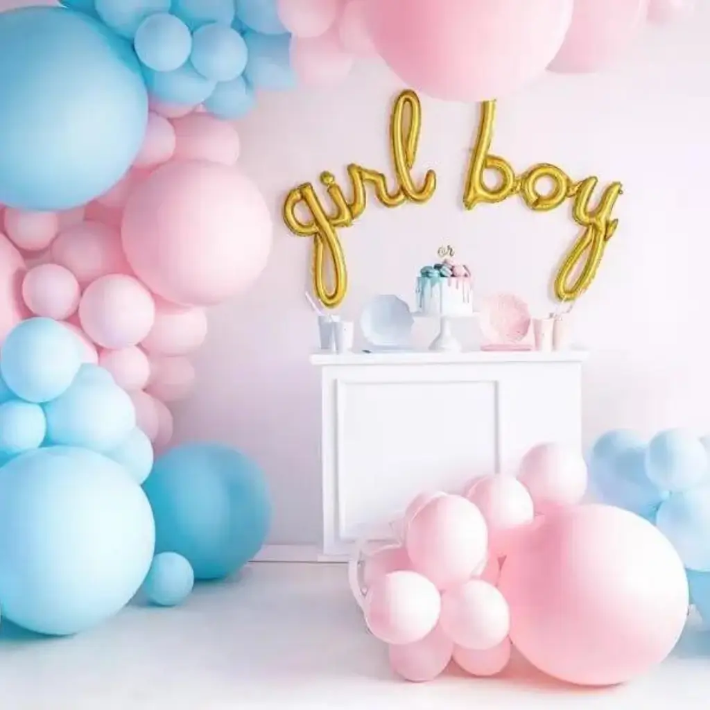 Rund ballon Lys blå pastel ø60cm