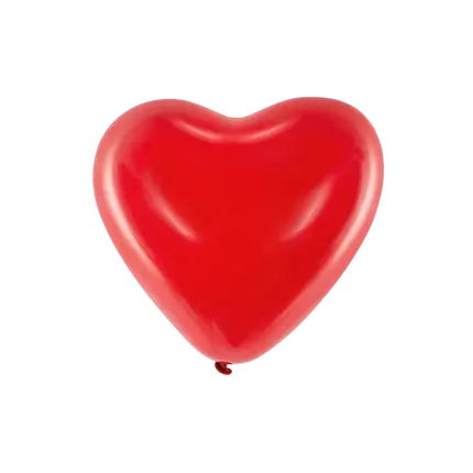 Pakke med 100 pastelrøde hjerteballoner 25 cm