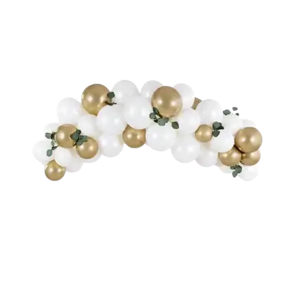 Guld og hvid ballonbue