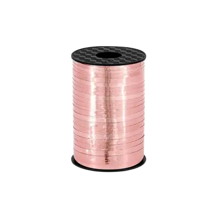 Guldmetallicbånd i rosa guld 225 meter